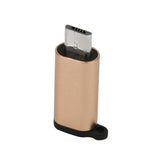 Maxbell 2xType C Adapter with Keychain Charger to Micro USB Converter Connector Gold