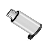 Maxbell 3xType C Adapter with Keychain Charger to Micro USB Converter Connector Silver