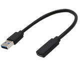 Maxbell 2xTYPE-C Female to USB 3.0 Male Extension Converter Cable Super Speed transfer