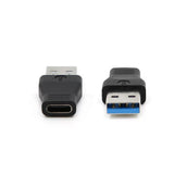 Maxbell 2xType-C Female to USB A Male Charging Adapter Converter Connector Black