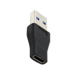 Maxbell 2xType-C Female to USB A Male Charging Adapter Converter Connector Black
