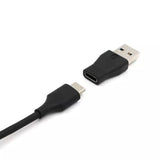 Maxbell 2xType-C Female to USB A Male Charging Adapter Converter Connector Black