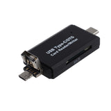 Maxbell 2xMicro USB OTG to USB 2.0 Adapter SD/Micro SD Card Reader & Standard USB Male