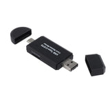 Maxbell 2xMicro USB OTG to USB 2.0 Adapter SD/Micro SD Card Reader & Standard USB Male