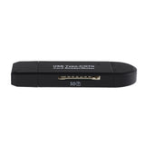 Maxbell 2xMicro USB OTG to USB 2.0 Adapter SD/Micro SD Card Reader & Standard USB Male