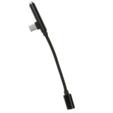 Maxbell 2 In 1 USB-C to Charger & 3.5mm AUX for Android Splitter Audio Cable black