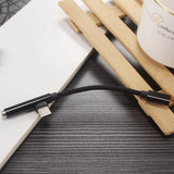 Maxbell 2 In 1 USB-C to Charger & 3.5mm AUX for Android Splitter Audio Cable black