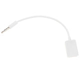 Maxbell 2xAUX 3.5mm Male Audio Jack to USB 2.0 A Female OTG Cable for Music MP3 U Disk