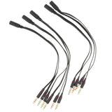 Maxbell 3x5 Pieces Audio Headphone Mic Splitter Cable 3.5mm Female to 2 Dual Male