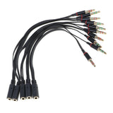 Maxbell 2x5 Pieces Audio Headphone Mic Splitter Cable 3.5mm Female to 2 Dual Male