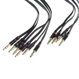 Maxbell 3x5 Pieces Audio Headphone Mic Splitter Cable 3.5mm Female to 2 Dual Male