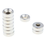 Maxbell 4x10 Pieces 7 mm Diameter Round Magnet with Hole for Screwdriver