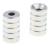 Maxbell 8x10 Pieces 7 mm Diameter Round Magnet with Hole for Screwdriver