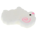 Maxbell Maxbell Cute Squishy Mini Animal Soft Silicone Toys White Sheep 4.7x3.5x1cm