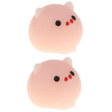 Maxbell Maxbell Cute Squishy Mini Animal Soft Silicone Toys Pink Pig 3x3x2.5cm