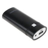 Maxbell 2xUSB Power Bank Battery Charger Case DIY Box With LED Light for Phone black