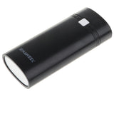 Maxbell 2xUSB Power Bank Battery Charger Case DIY Box With LED Light for Phone black