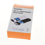 Maxbell 2xUSB Power Bank Battery Charger Case DIY Box With LED Light for Phone black