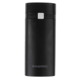 Maxbell 2xUSB Power Bank Battery Charger Case DIY Box With LED Light for Phone black