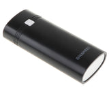 Maxbell 2xUSB Power Bank Battery Charger Case DIY Box With LED Light for Phone black