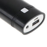 Maxbell 2xUSB Power Bank Battery Charger Case DIY Box With LED Light for Phone black