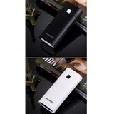 Maxbell 2xUSB Power Bank Battery Charger Case DIY Box With LED Light for Phone black