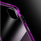 Maxbell For iPhone X/XS Case,Magnetic Adsorption Case Ultra Slim Metal Frame Tempered Glass with Built-in Magnet Flip Cover for Apple iPhone X/XS 5.8inch - Aladdin Shoppers