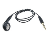 Maxbell 6x3.5mm Single Side Wired Earphone Earbuds Music Sport Earphone 45cm Black