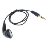 Maxbell 6x3.5mm Single Side Wired Earphone Earbuds Music Sport Earphone 45cm Black