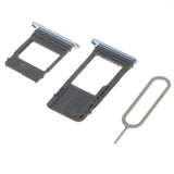 Maxbell 2xSim Card Holder Slot Tray Replacement for Samsung A5 A7 2017 A520 blue