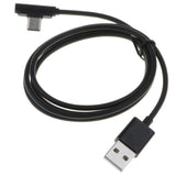 Maxbell 2x90 Degree USB Type C Cable Fast Charging Data Cable for Android  Black 1m