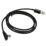 Maxbell 2x90 Degree USB Type C Cable Fast Charging Data Cable for Android  Black 1m