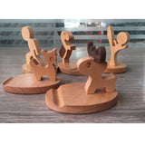 Maxbell 2 Pieces Wooden Phone Stand Cell Phone Holder for iPhone X