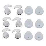 Maxbell 2x6 Pairs Silicone Gel Earbuds Eartips Caps for Samsung Galaxy S6 S7 White
