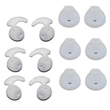 Maxbell 2x6 Pairs Silicone Gel Earbuds Eartips Caps for Samsung Galaxy S6 S7 White