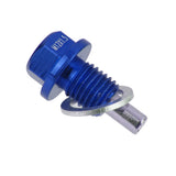 Maxbell 3xM12x1.5 Universal Blue Metal Anodized Magnetic Engine Oil Pan Drain Plug