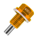 Maxbell M12x1.5 Universal Golden Metal Anodized Magnetic Engine Oil Pan Drain Plug