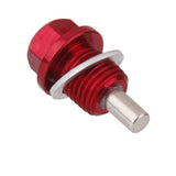 Maxbell 4xM14X1.5 Anodized Magnetic Engine Oil Pan/Transmission Drain Plug Red