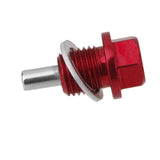 Maxbell 4xM14X1.5 Anodized Magnetic Engine Oil Pan/Transmission Drain Plug Red