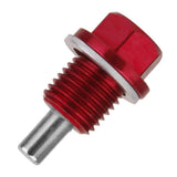 Maxbell 4xM14X1.5 Anodized Magnetic Engine Oil Pan/Transmission Drain Plug Red