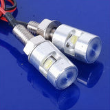 Maxbell 2pcs White SMD LED License Car Motorcycle Plate Stud Screw Bolt Light Lamp