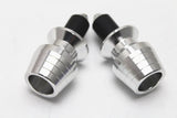 Maxbell Maxbell Motorcycle Aluminum Handle Bar Ends Grips Plugs Vibration Reducing Silver