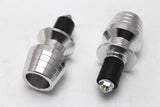 Maxbell Maxbell Motorcycle Aluminum Handle Bar Ends Grips Plugs Vibration Reducing Silver