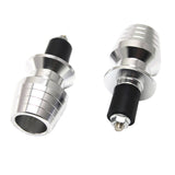 Maxbell Maxbell Motorcycle Aluminum Handle Bar Ends Grips Plugs Vibration Reducing Silver