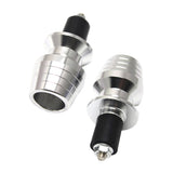 Maxbell Maxbell Motorcycle Aluminum Handle Bar Ends Grips Plugs Vibration Reducing Silver