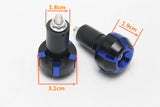 Maxbell Maxbell Motorcycle Cycle Bike Aluminum Handle Bar Ends Grips Plugs Caps Blue