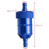 Maxbell Universal 1/4''6mm Inline Gas Fuel Filter for Motorcycle Dirt Bike ATVSilver