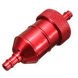 Maxbell Universal 1/4''6mm Inline Gas Fuel Filter for Motorcycle Dirt Bike ATVSilver