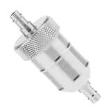 Maxbell Universal 1/4''6mm Inline Gas Fuel Filter for Motorcycle Dirt Bike ATVSilver