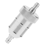 Maxbell Universal 1/4''6mm Inline Gas Fuel Filter for Motorcycle Dirt Bike ATVSilver
